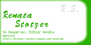 renata stotzer business card